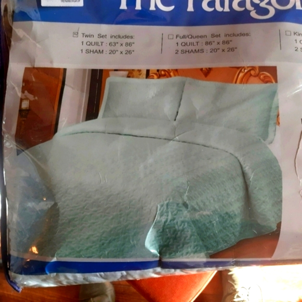 NWT $29 OR 2\$40 COMFORTERS MINT GREEN TWIN          ☆